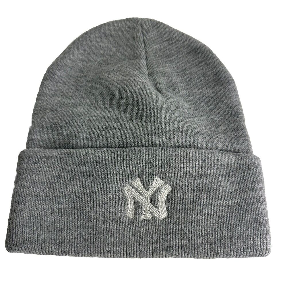 madhappy Gray New York embroidered logo beanie Knitted Hat